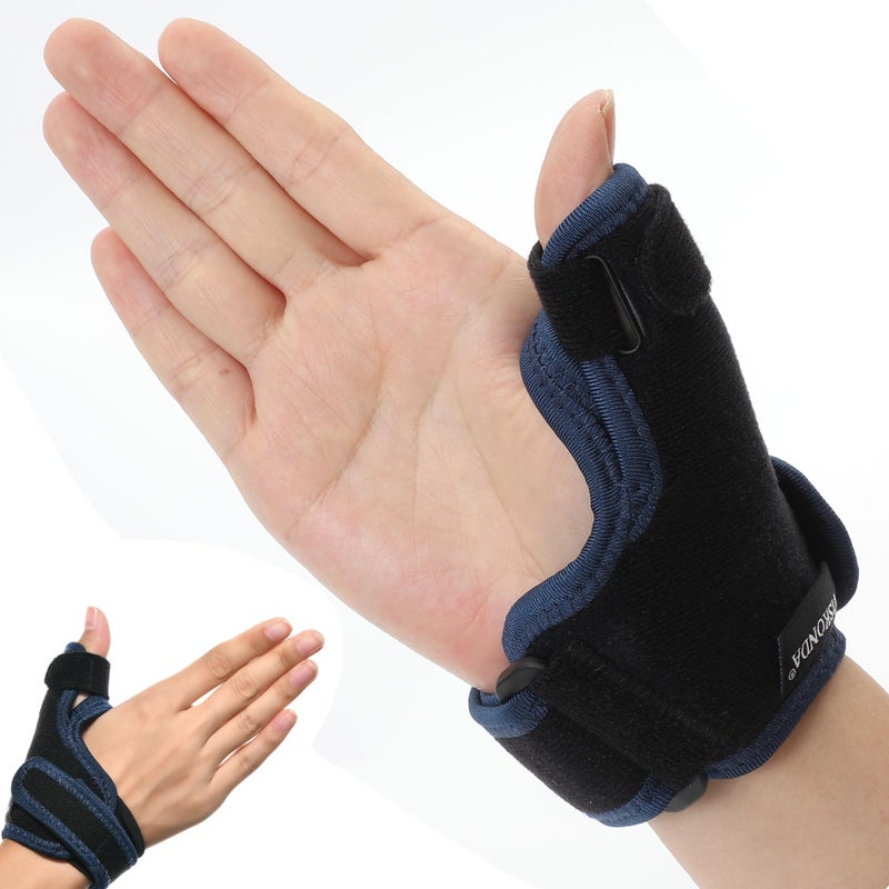 VISKONDA Thumb Brace Spica SplintCMC Joint Thumb Support Brace for Arthritis Pain ReliefDe Quervains TendonitisSprainsStrainsTrigger Thumb ImmobilizerLeft or Right HandsSmall